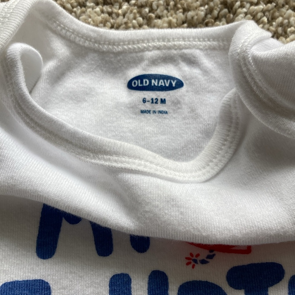 Old Navy My 1st Fourth of July bodysuit 6-12 months size - Picture 5 of 6